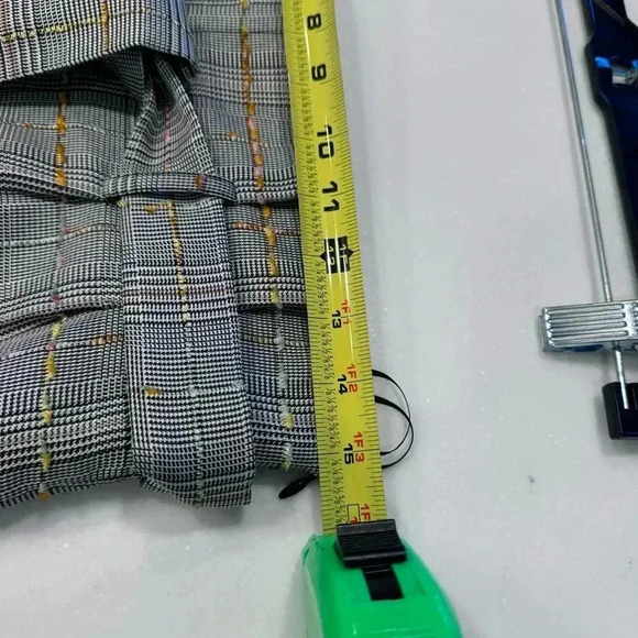 Amanda Uprichard Tessi Pants Brown Multi Plaid Tweed Paper Bag Tie Belt Waist XS - Picture 5 of 10